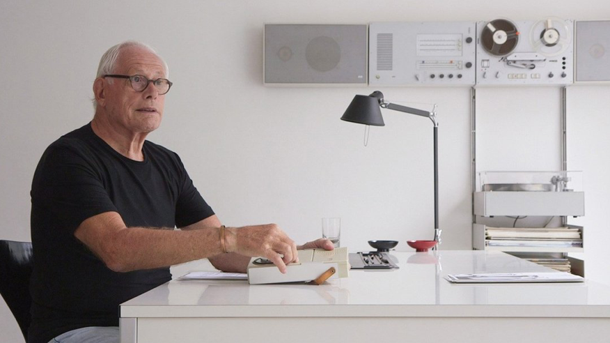 Dieter Rams in his home studio