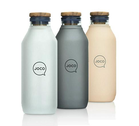 Three Joco glass water bottles