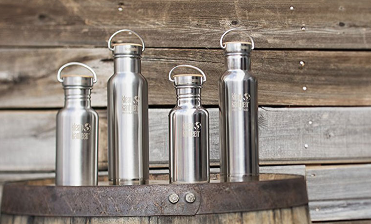 Different versions of the Reflect water bottle
